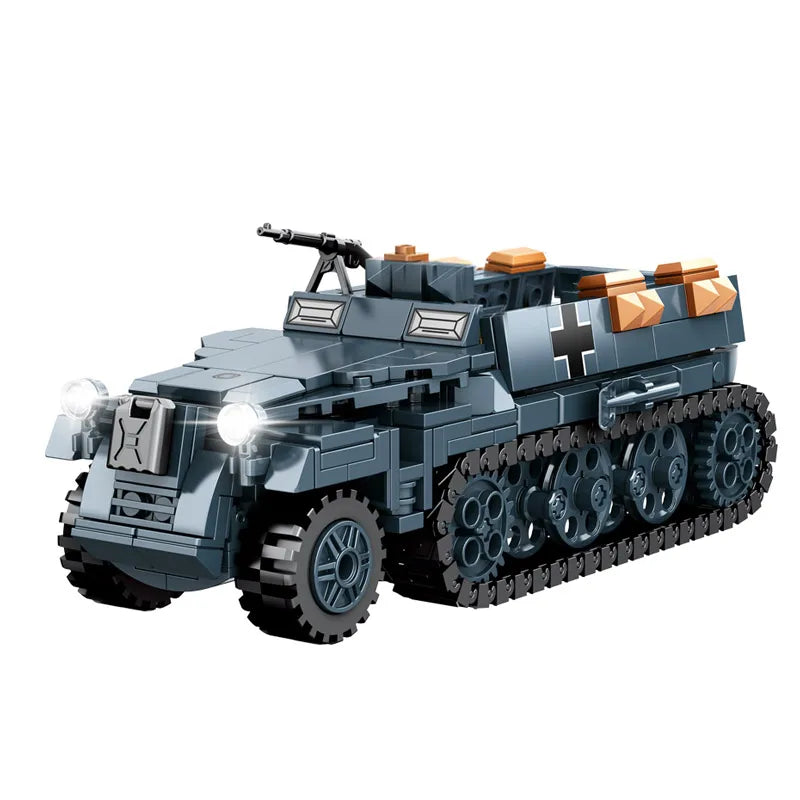 WW2 Military Army Soldiers World War 2 Tank Armored Vehicle Model