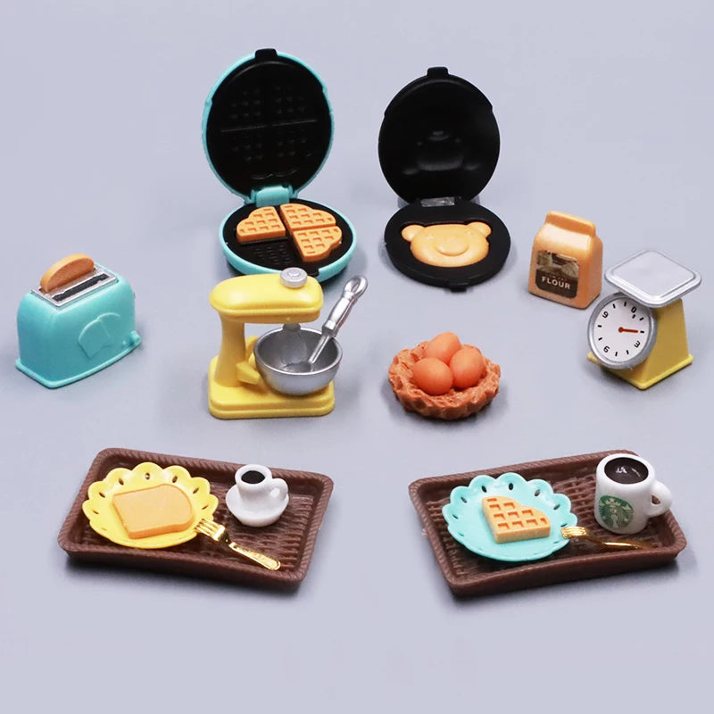 DIY Dollhouse Bear Biscuits 1/12 Miniature Furniture Toaster Oven