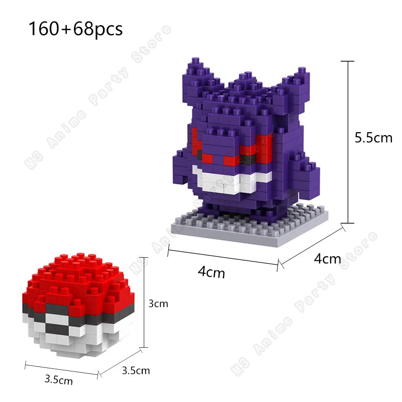 Pokemon Building Blocks Set Pikachu Bricks Block Assembling Micro