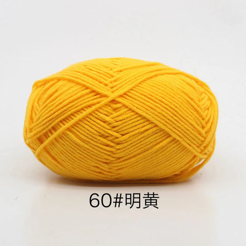 40-50g/Set 4ply Milk Cotton(80%) Knitting Yarn Needlework Dyed Lanas