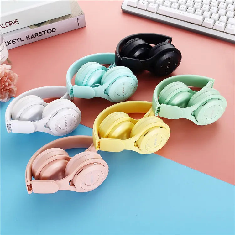 Macaron Headphones Kids Wireless Bluetooth Headphone Stereo Headband