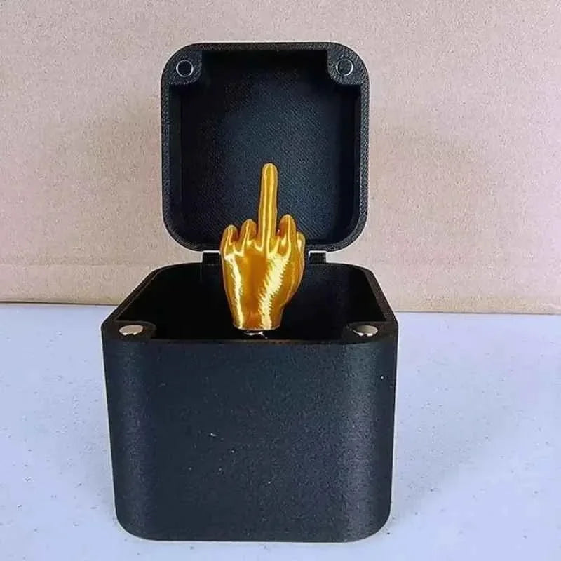 Out of the box pop-up Middle Finger Gift Box Creative Desk Home Decor