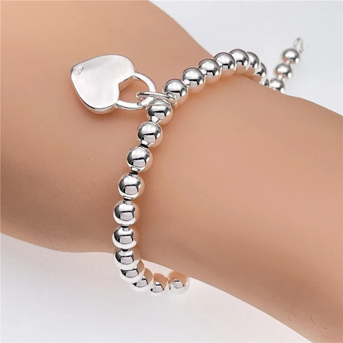 Fine 925 Sterling Silver Noble Nice Chain Solid Bracelet for Women Men