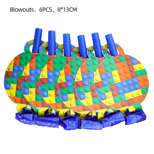 Building Blocks Theme Party Decor Supplies Disposable Tableware Cup