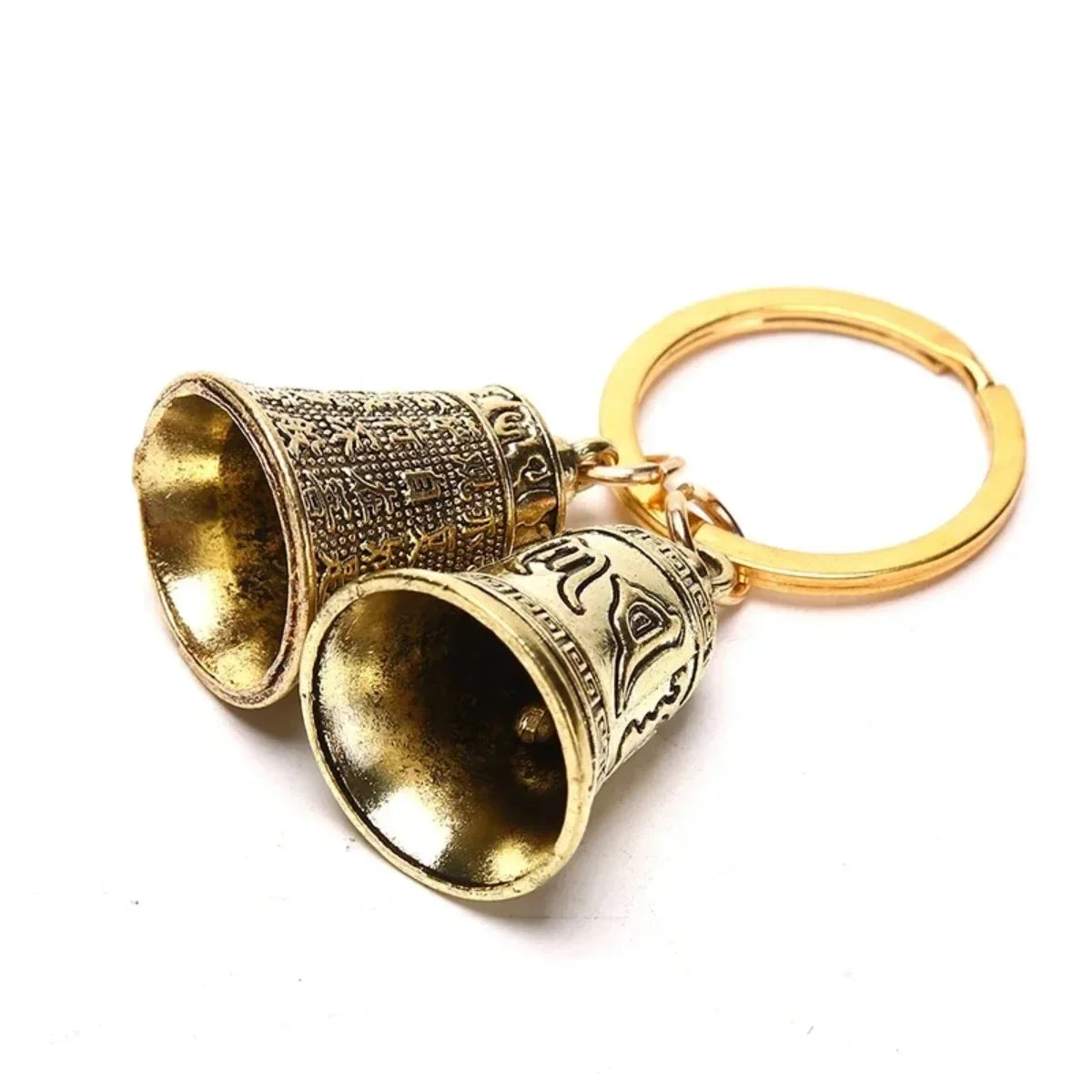 Fashion Six-Character Carved Bell Keyfob - Car Bag Keychain - Party
