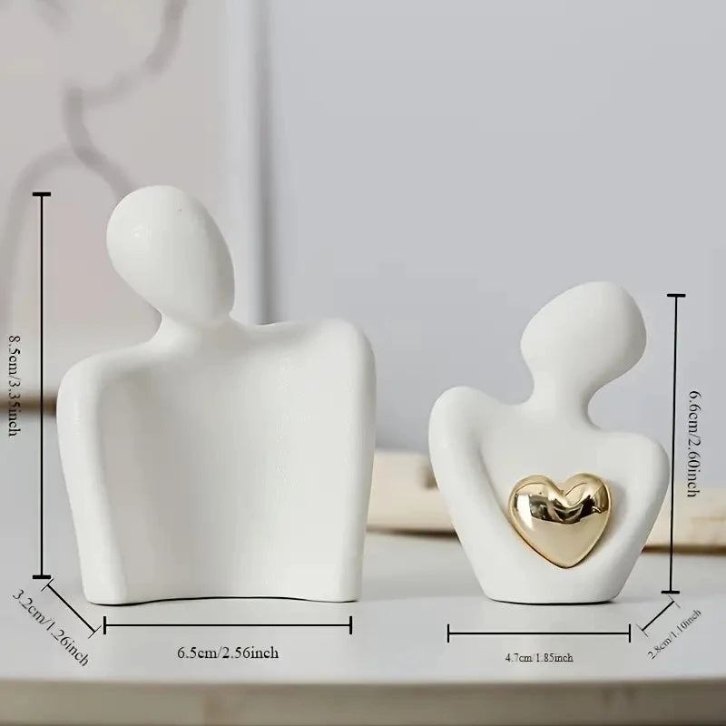1Pc Romantic Love Embrace Statue Ornament Couple Set Bedroom Interior