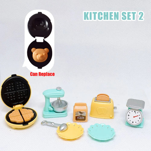 DIY Dollhouse Bear Biscuits 1/12 Miniature Furniture Toaster Oven