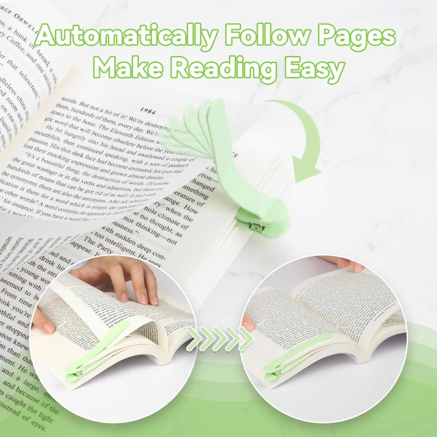 Automatic Bookmark, Silicone Reading Bookmark, Colorful Bookmark,