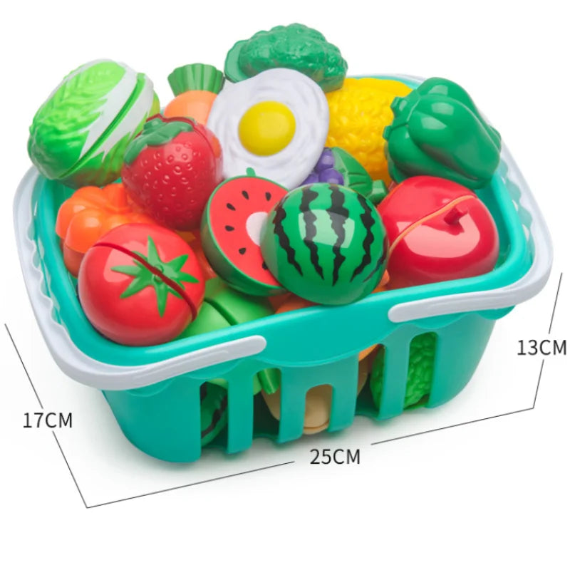 6/10/13/24Pcs Kitchen Fun Cutting Fruits and Vegetables Food Play
