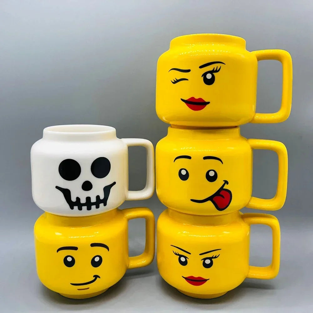 Cute Design Face Expression Ceramic Mug Christmas Gift Box Funny  Mug