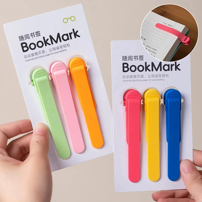 Automatic Bookmark, Silicone Reading Bookmark, Colorful Bookmark,