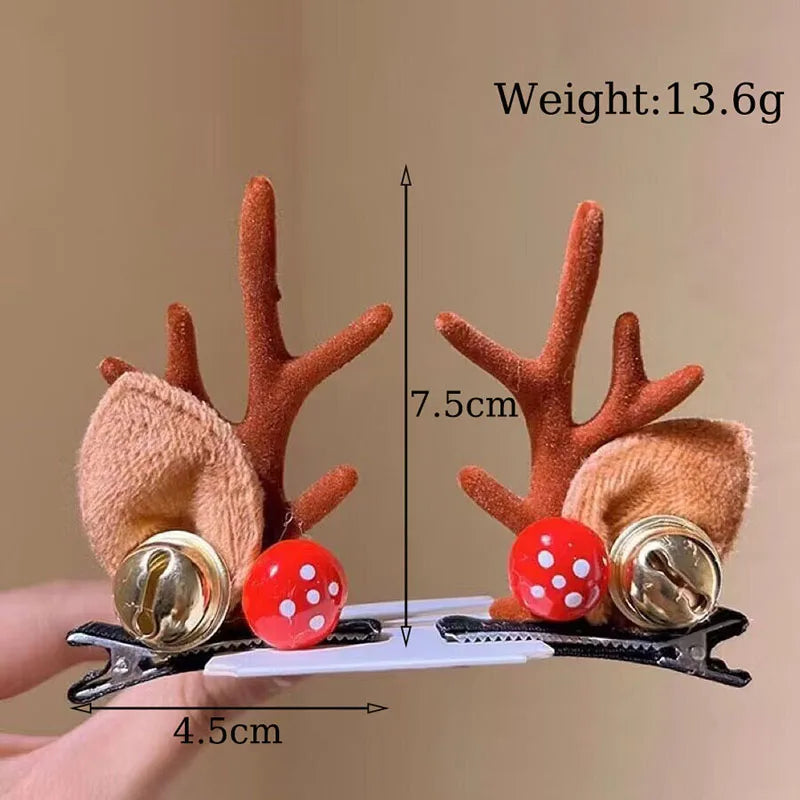 Cute1Pair Deer Antler Hair Clip Children Featival Decoration Headwear