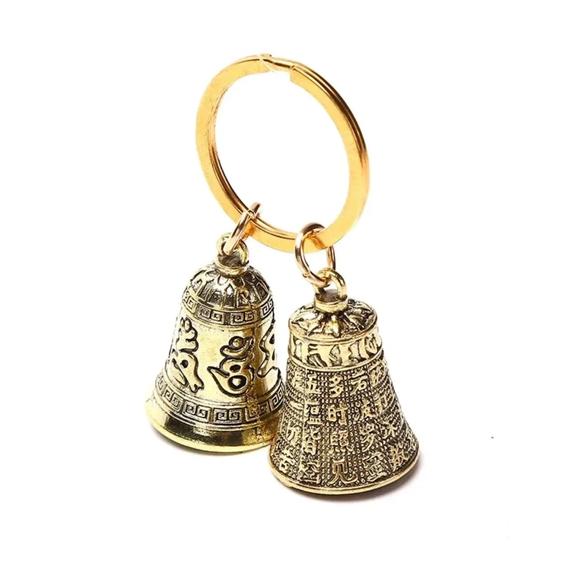 Fashion Six-Character Carved Bell Keyfob - Car Bag Keychain - Party