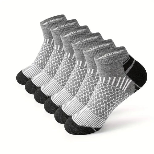 6 Pairs High Qualit Athletic Socks Men's Ankle Socks Running Cyclling