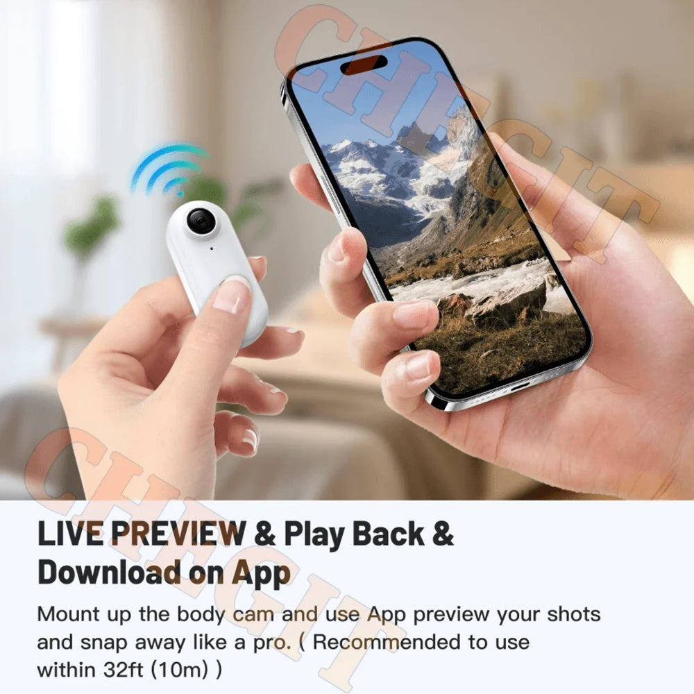 4K Pocket Magnetic POV Vlog Cam Portable Body Recorder Mini WiFi