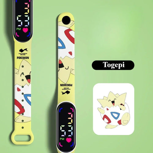 Pokemon Watch Pikachu Gengar, LED Digital Waterproof Watch for Kids,