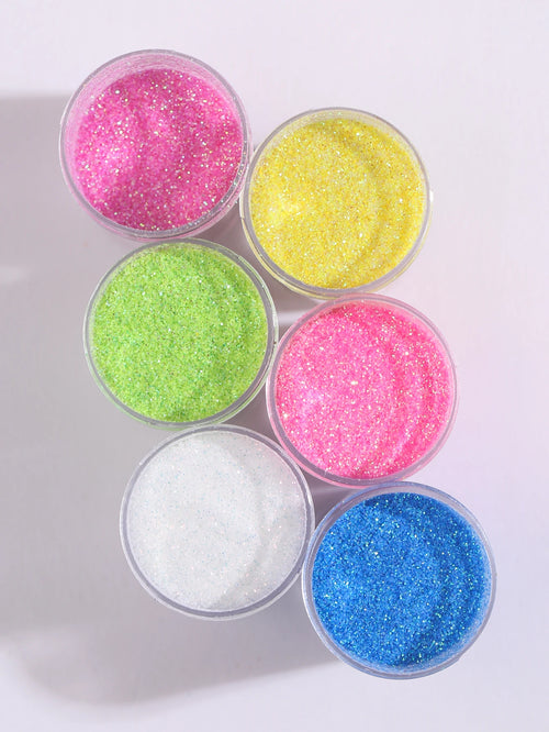 6Bottles Iridescent  Fine Glitter Series Powder Resin Supplies