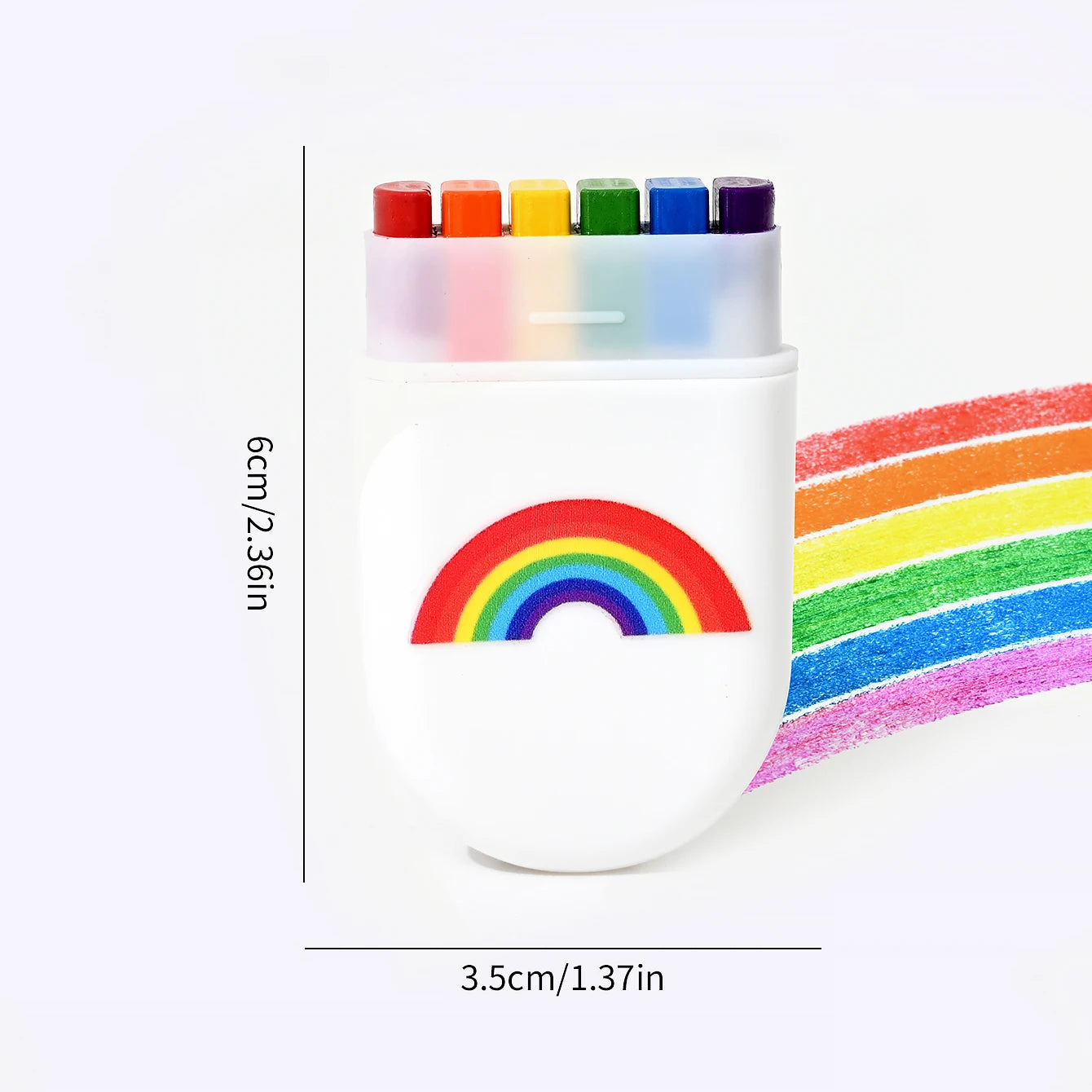 2 Pcs Rainbow Crayon Paint Color Set - Birthday Party Colorful Theme