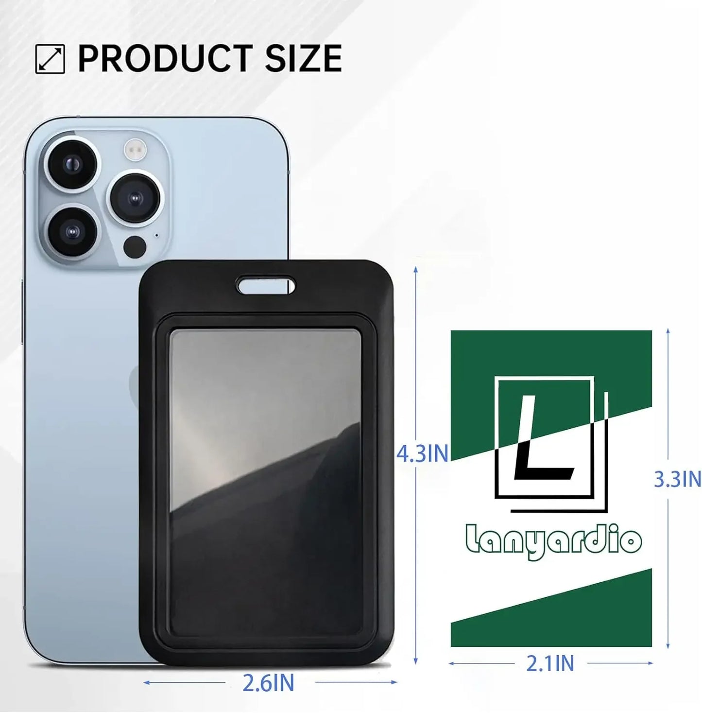 1 Pcs Sliding ID Badge Holder with Clear Window,ID Card Protector for