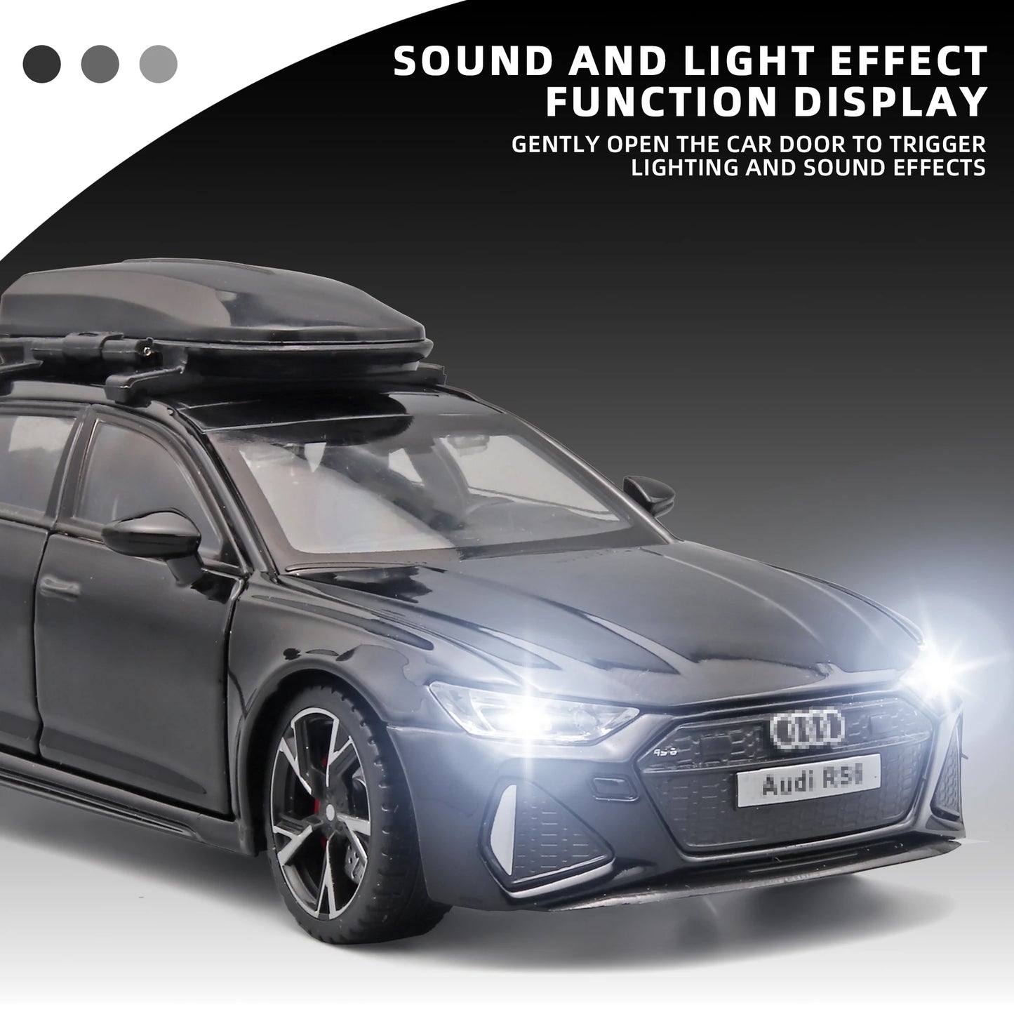 1:32 RS6 Model Car, Black Edition: Customized for Kids Realistic