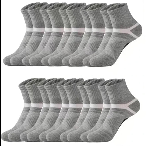 3 Pairs Men's Socks Hiking Black Sports Basketball Socks Casual Soft
