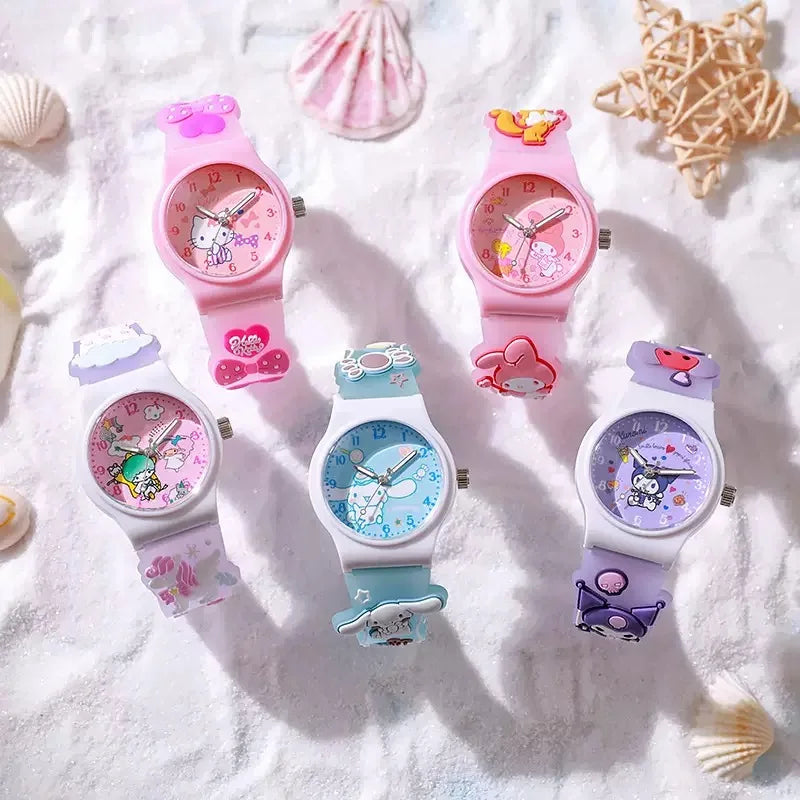 Sanrio 3D Pattern Children's Watch Cinnamoro Hello Kitty Waterproof