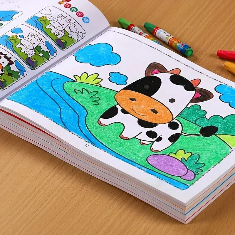 Step-by Step Painting Coloring Book Progressive Easy to Hard Levels