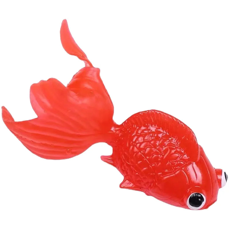 Children's 10Pcs/Set Kawaii Simulation Rubber Goldfish Baby Bath Water