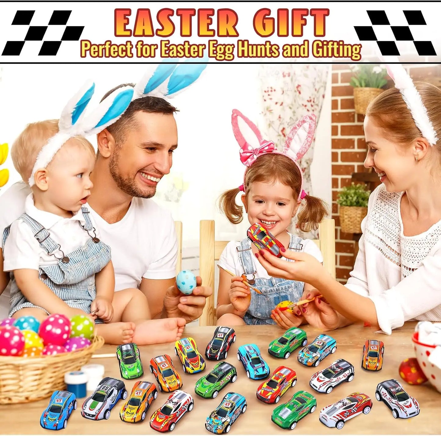 10-48 Pieces Mini Car Set Inertia Pull Back Cars for Boys Plastic