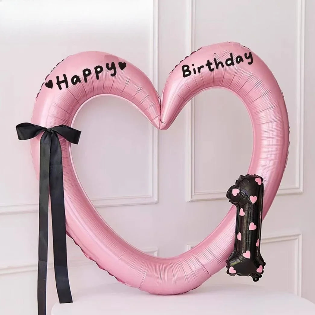Hollow Out Love Heart Balloon Birthday Party Decoration Cute Love