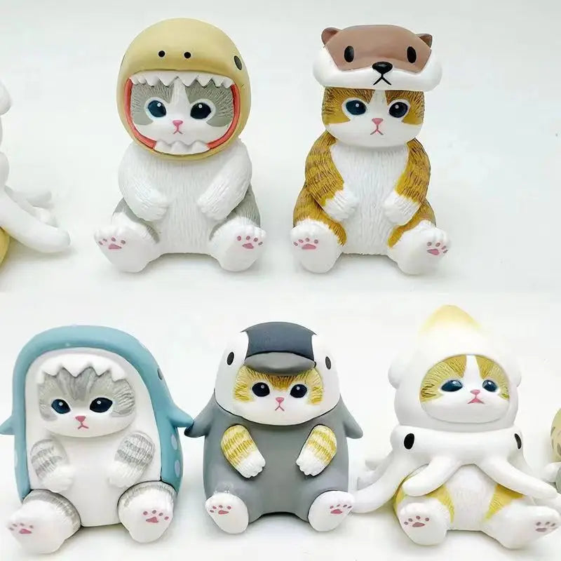 Mofusand Cat Blind Box - Shark Cat Figure Toys, Cosplay Marine