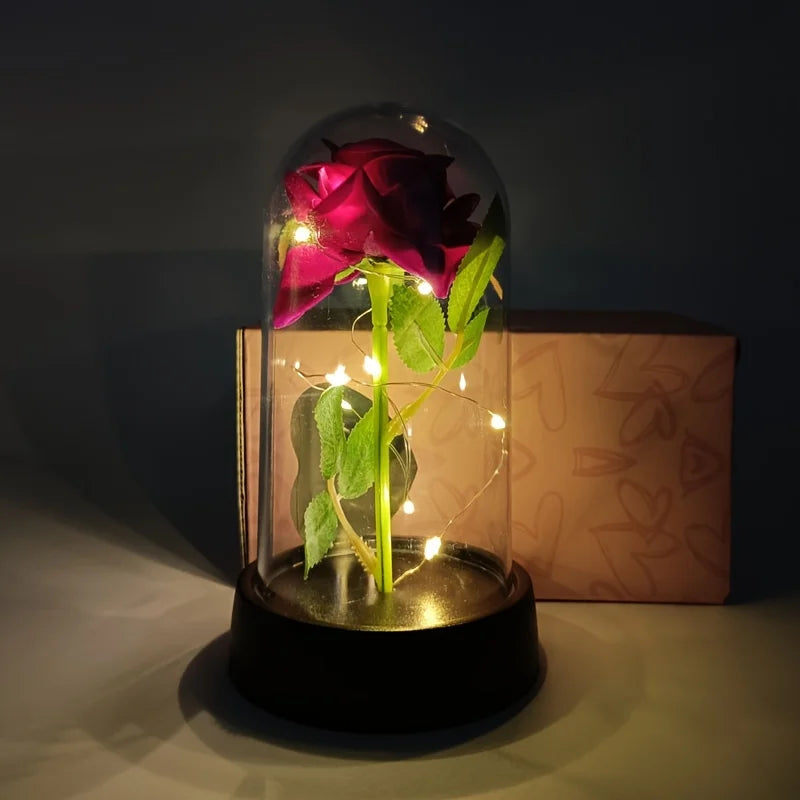 Wedding Birthday Valentine Day Gift Eternal Rose Flower Colorful