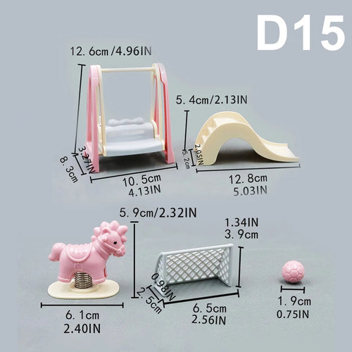 1:12 Miniature Furniture Forest Family Kitchen Toy Dining Table