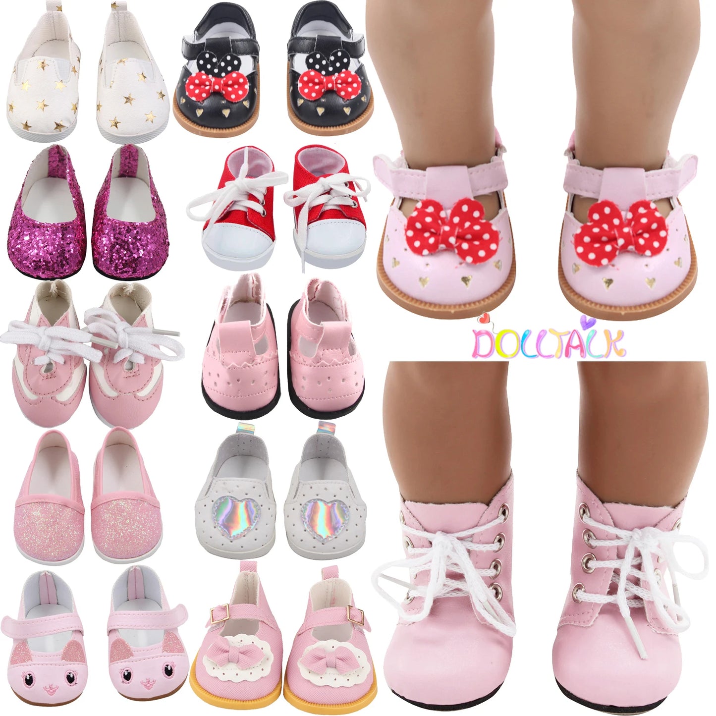 7 Cm Doll Shoes Clothes Handmade Boots For American 18 Inch Girl&43Cm