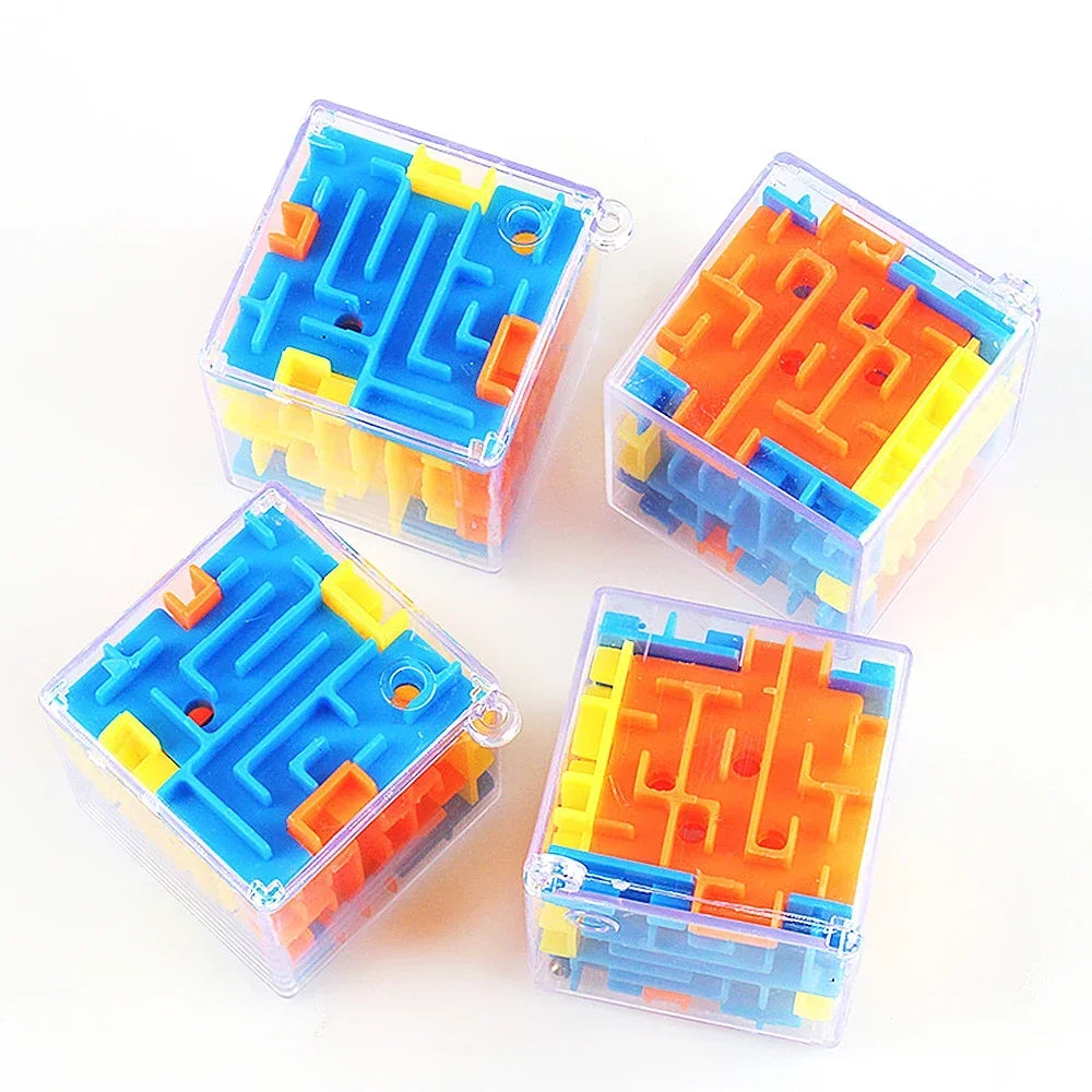 Fun 3D Cube Rolling Beads Maze Educational Toys Boys Girls Birthday