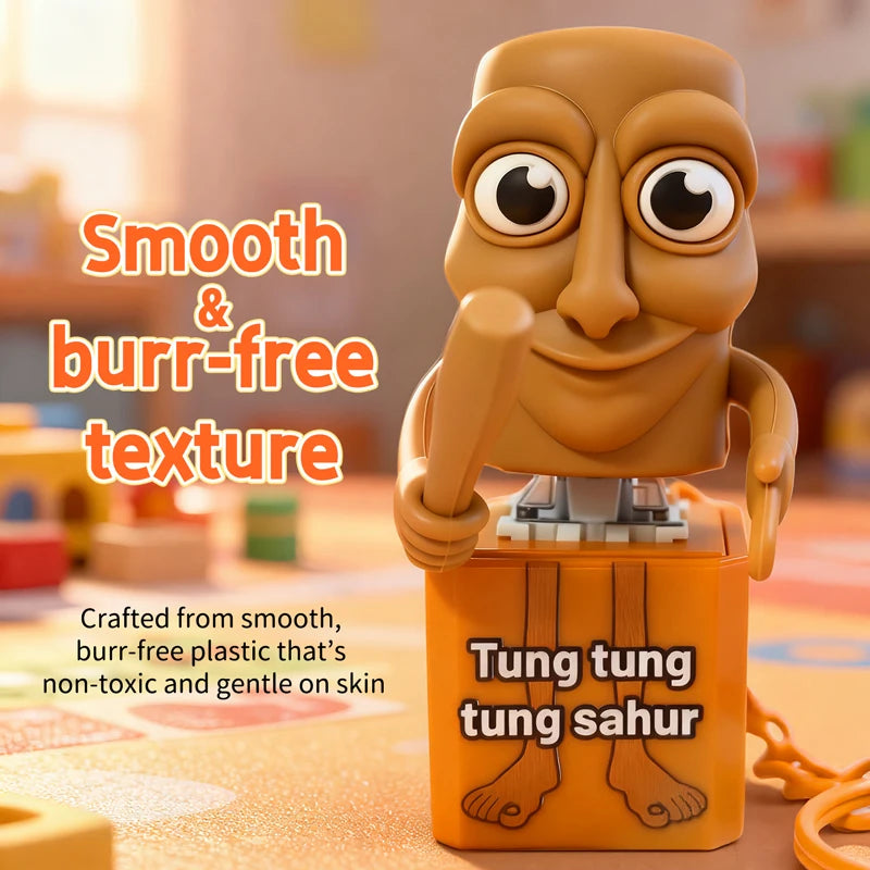 Tung tung tung Sahur Keychain Wooden Stick Man Button Keychain