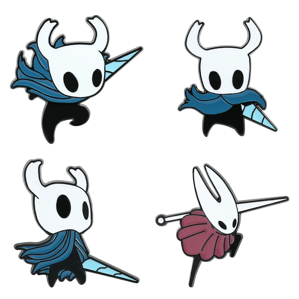 Hollow Knight Enamel Pins Cute Cartoon Metal Brooch Game Jewelry Badge