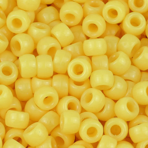 100/400pcs 6x9mm Solid Color Large Hole Pony Beads DIY Jewelry Making