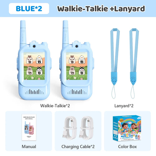 JCMO Video Walkie Talkies for Kids 2 Pack Funny Voice Change