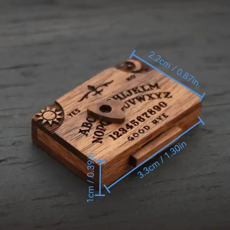 Mini Ouija Board Retro Miniature Spirit Board With Drawer Wooden