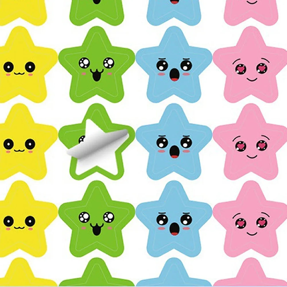 450-3000 Sheet Happy Face Stars Reward Sign Stickers Pack DIY
