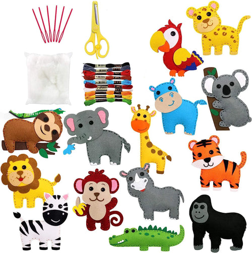 Woodland Animals Craft Kit Forest Creatures DIY Sewing Felt Plush