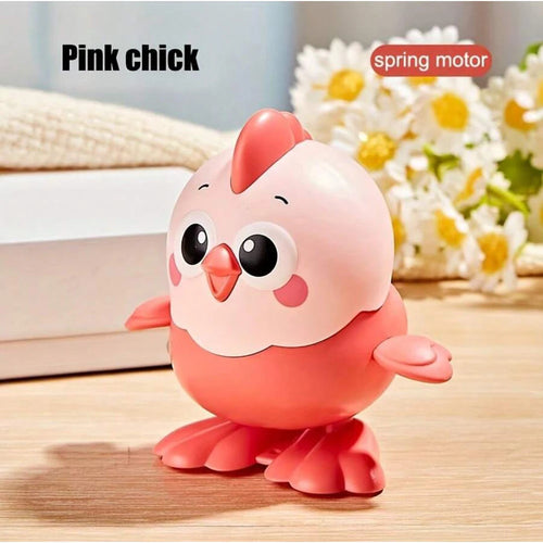 Novelty Clockwork Cartoon Jumping Chicken Toy,Interactive Crawling Toy