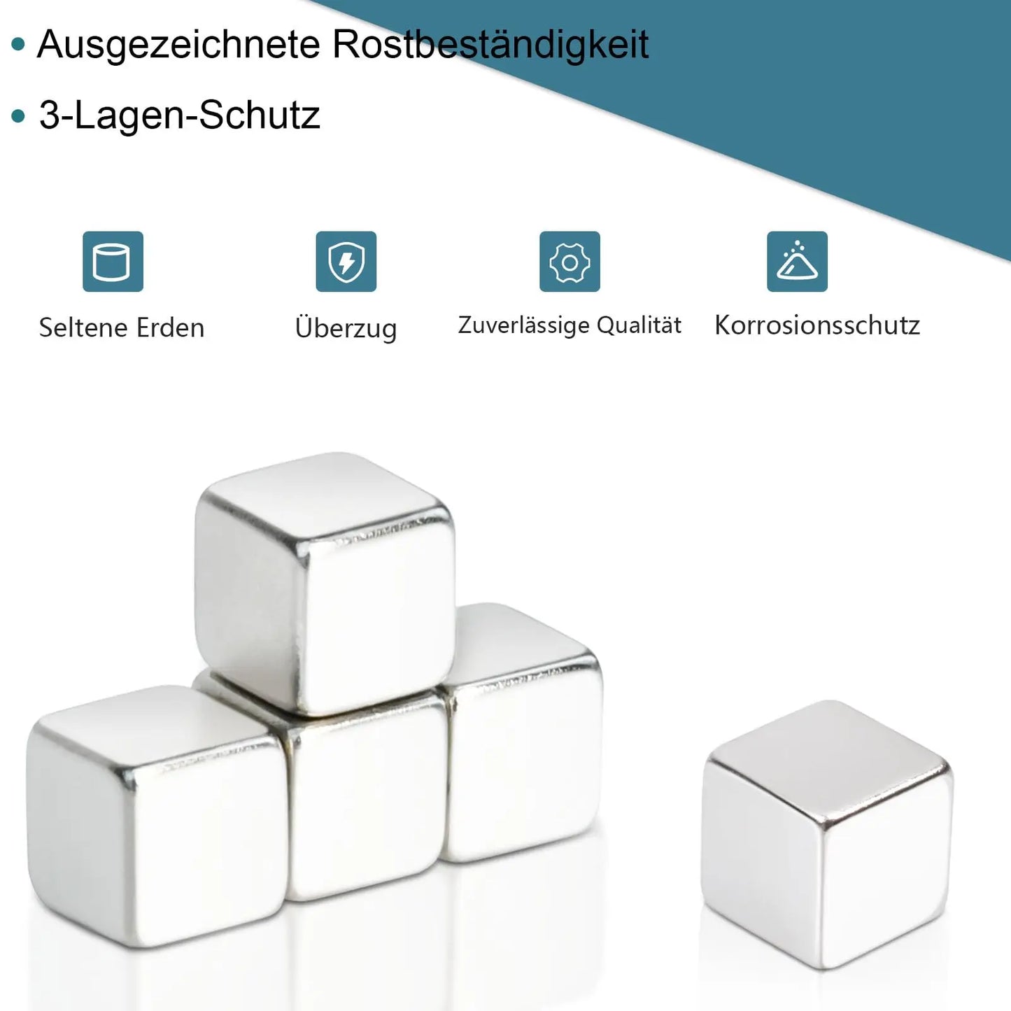 7 x 7 x 7mm Rare Earth Magnets, Small Magnets for Fridge, Whiteboard,