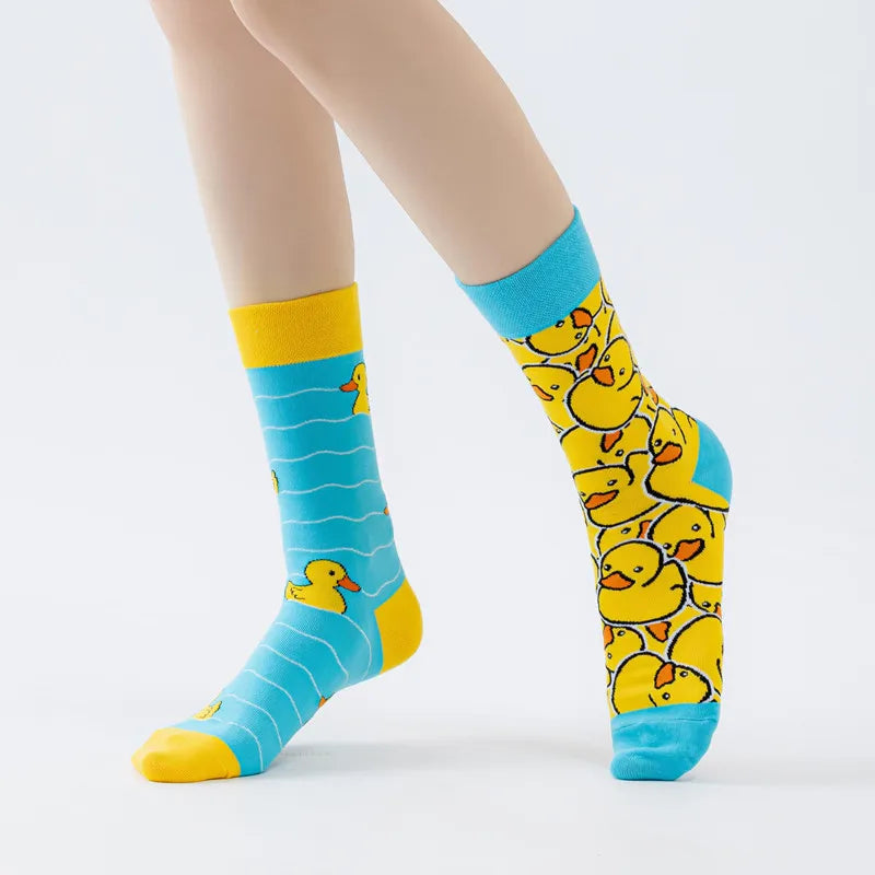 1 Pair Man Women Sock Original AB Tide Socks Colorful Cat Dog Koala
