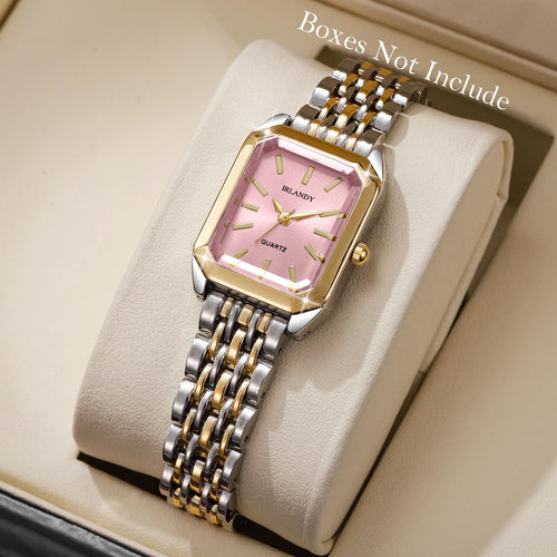 Fashion Rectangle Women Watches Steel Strap Ladies Quartz Wrist Watch
