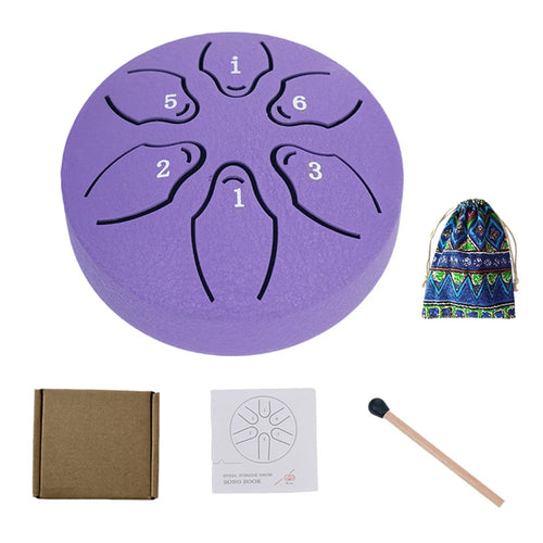 Steel Tongue Drum Portable Rain Drum Hand Pan Drum Percussion Musical