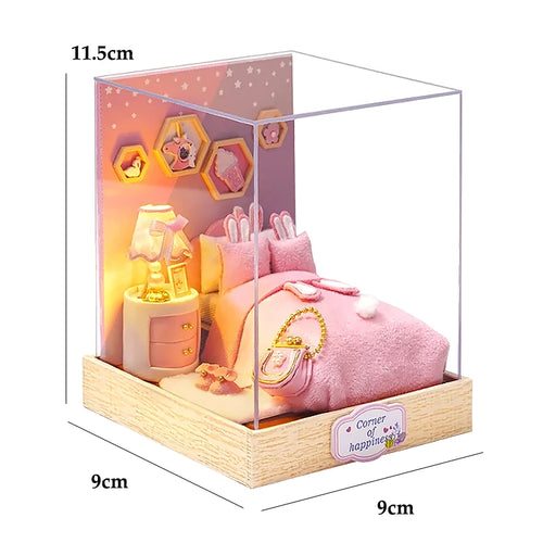 Kitten Mini Doll House 3D Puzzle Assembly Model Building Kit Creative