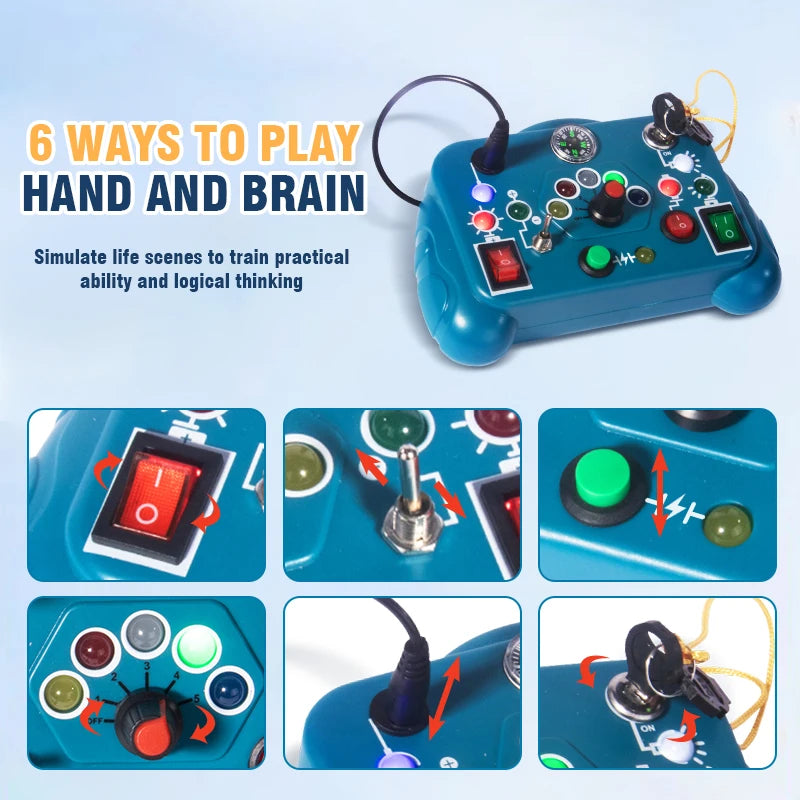 Children's Puzzle Busy Board Early Education Toys Buttons Switches