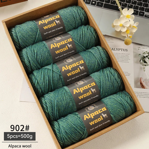 500g Alpaca Wool 245 Chunky Knitting Yarn Multi-Color Autumn and